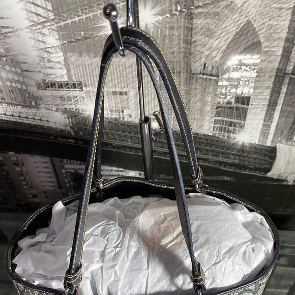 Authentic Christian Dior Oblique Trotter Denim Shoulder  Bag - Picture 17 of 17